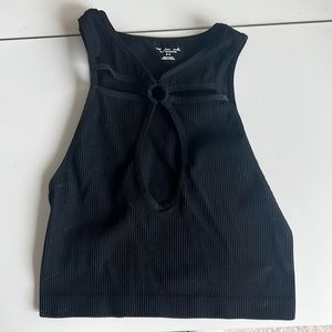 Urban Outfitters Out From Under Black Cut Out High Neck Tank